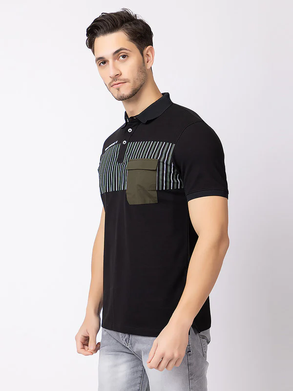 Men's Horizontal-band Polo T-shirt - Image 2