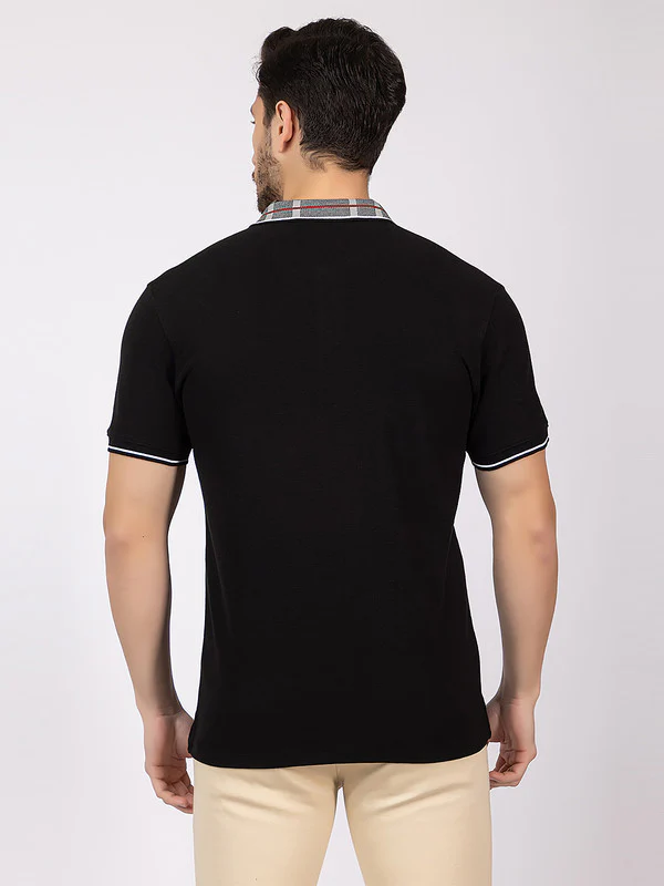 Men's Checked-print Collar Polo - Image 2