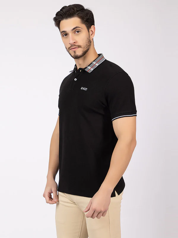 Men's Checked-print Collar Polo - Image 3
