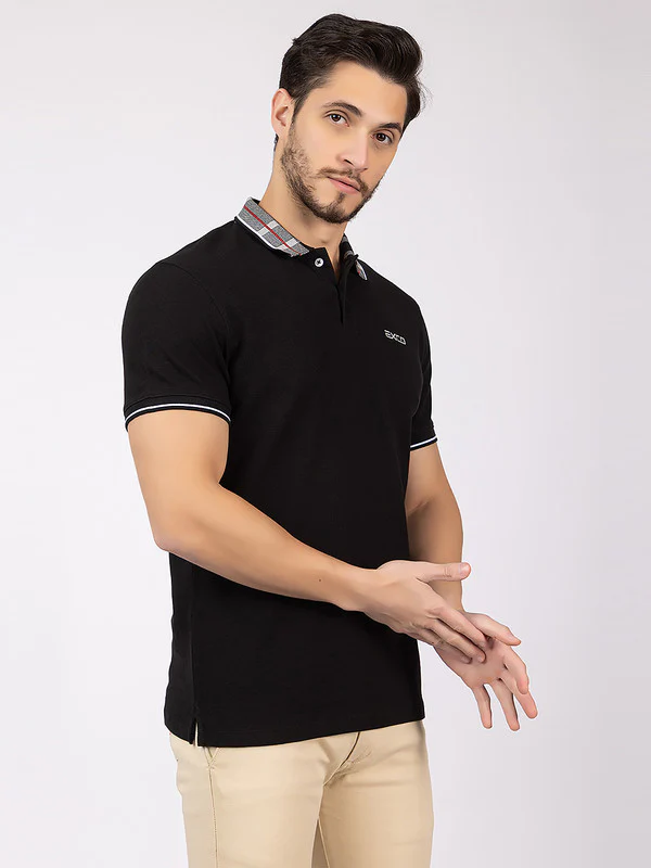 Men's Checked-print Collar Polo - Image 4