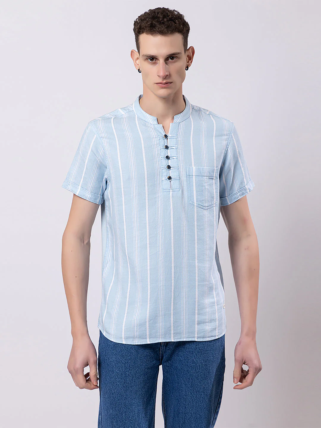 Line Striped Knitted Kurta - Image 8