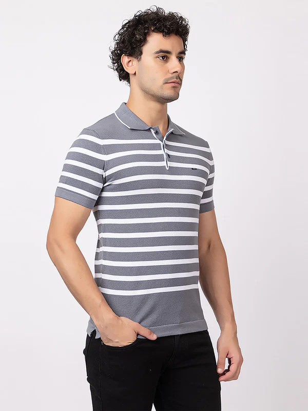 Horizontal Striped Classic Polo - Image 10