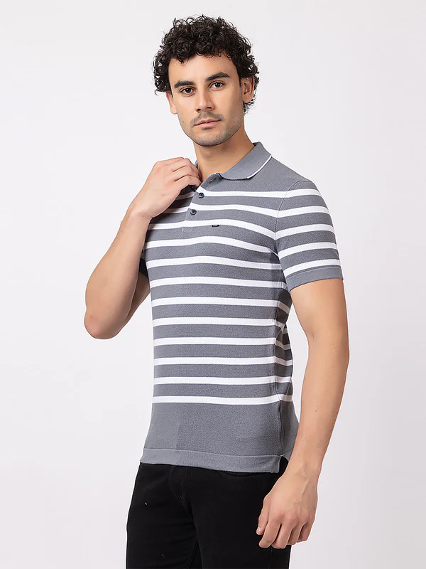 Horizontal Striped Classic Polo - Image 11