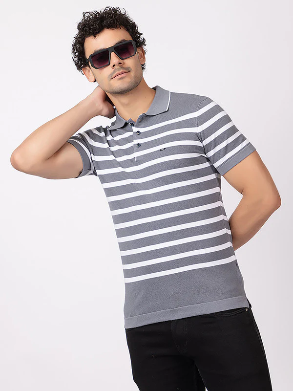 Horizontal Striped Classic Polo - Image 13