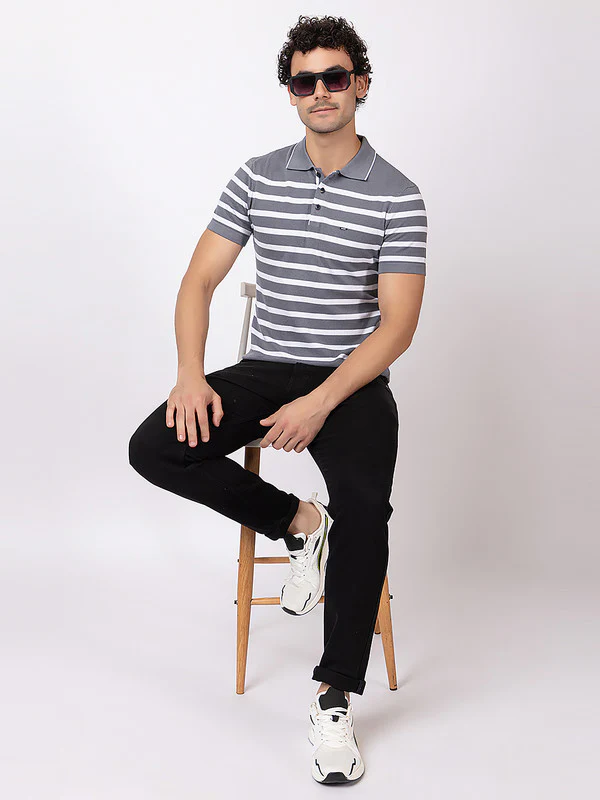 Horizontal Striped Classic Polo - Image 14