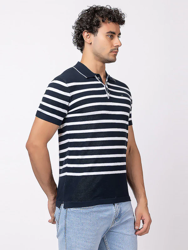 Horizontal Striped Classic Polo - Image 3