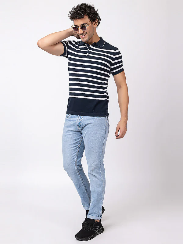 Horizontal Striped Classic Polo - Image 7