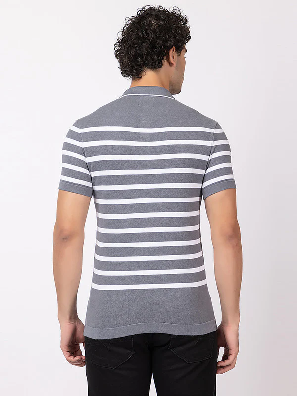 Horizontal Striped Classic Polo - Image 9