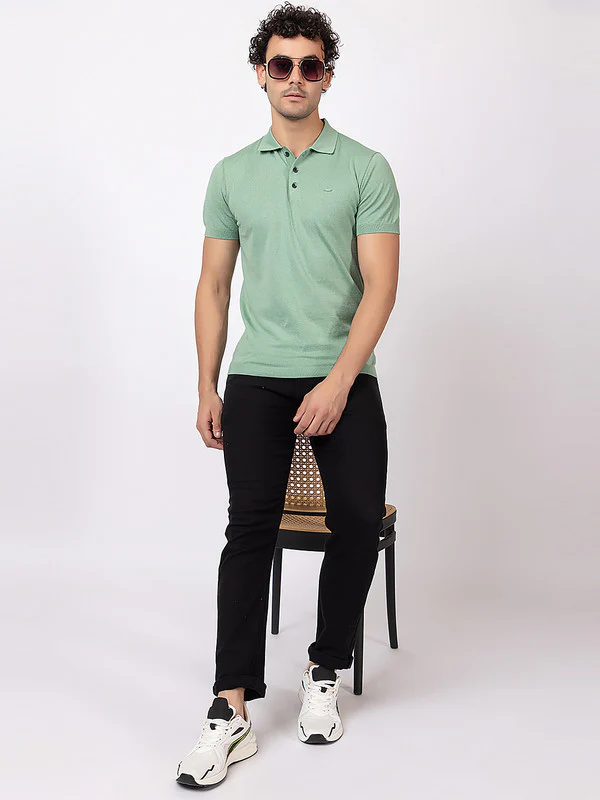 Plain Knit Classic Polo - Image 13