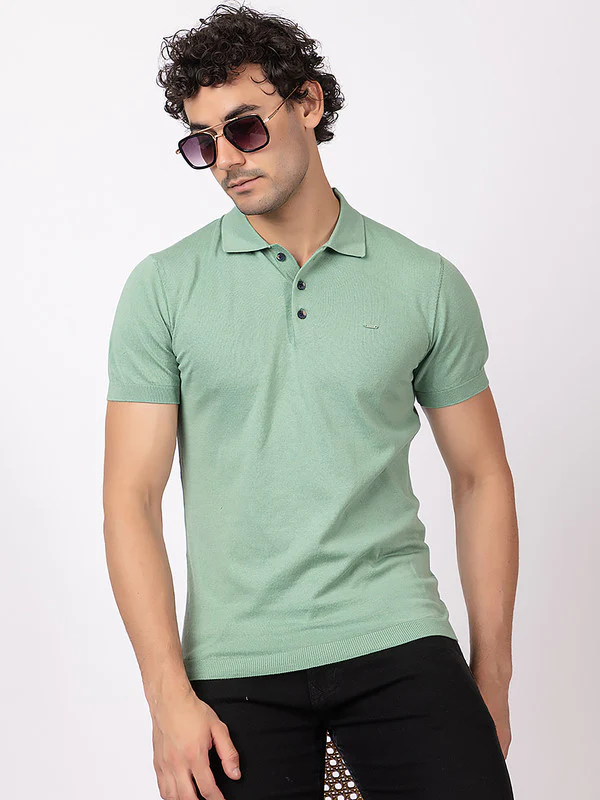 Plain Knit Classic Polo - Image 14
