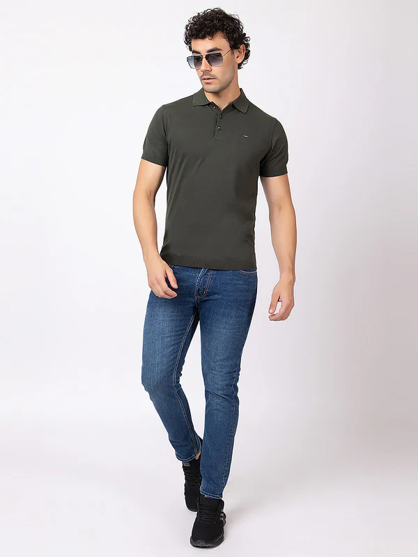 Plain Knit Classic Polo - Image 20