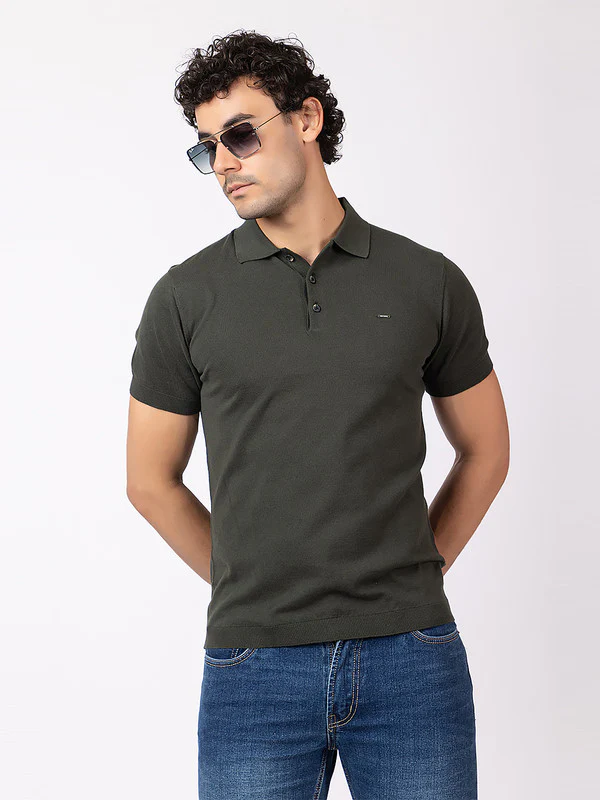 Plain Knit Classic Polo - Image 21