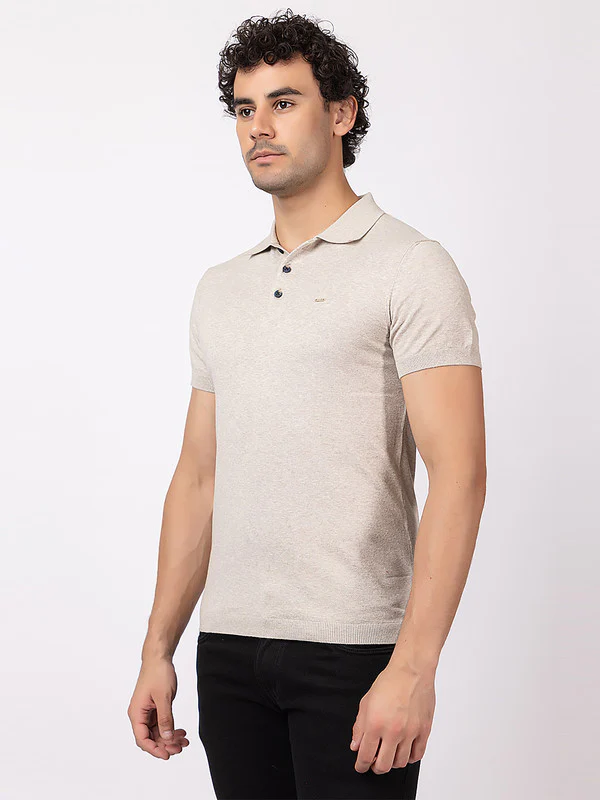 Plain Knit Classic Polo - Image 4