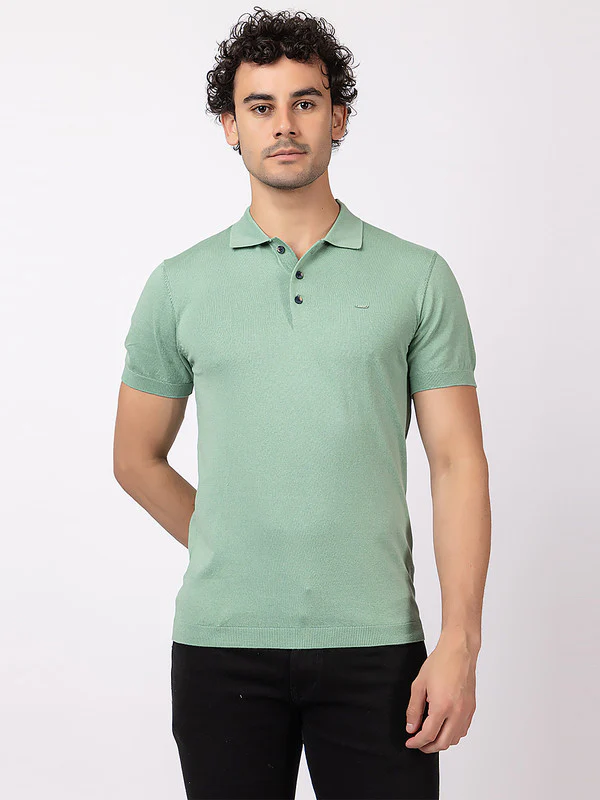 Plain Knit Classic Polo - Image 8