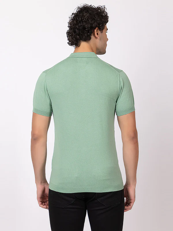 Plain Knit Classic Polo - Image 9