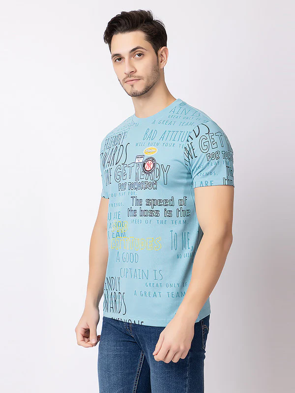 Men's Graphiti-printRoundneck T-Shirt - Image 2