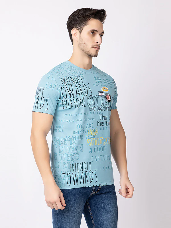 Men's Graphiti-printRoundneck T-Shirt - Image 3