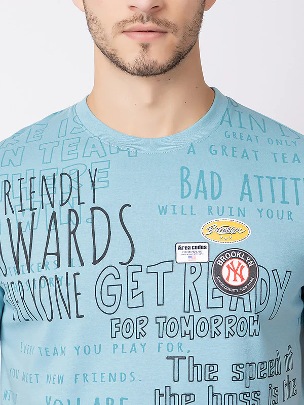 Men's Graphiti-printRoundneck T-Shirt - Image 4