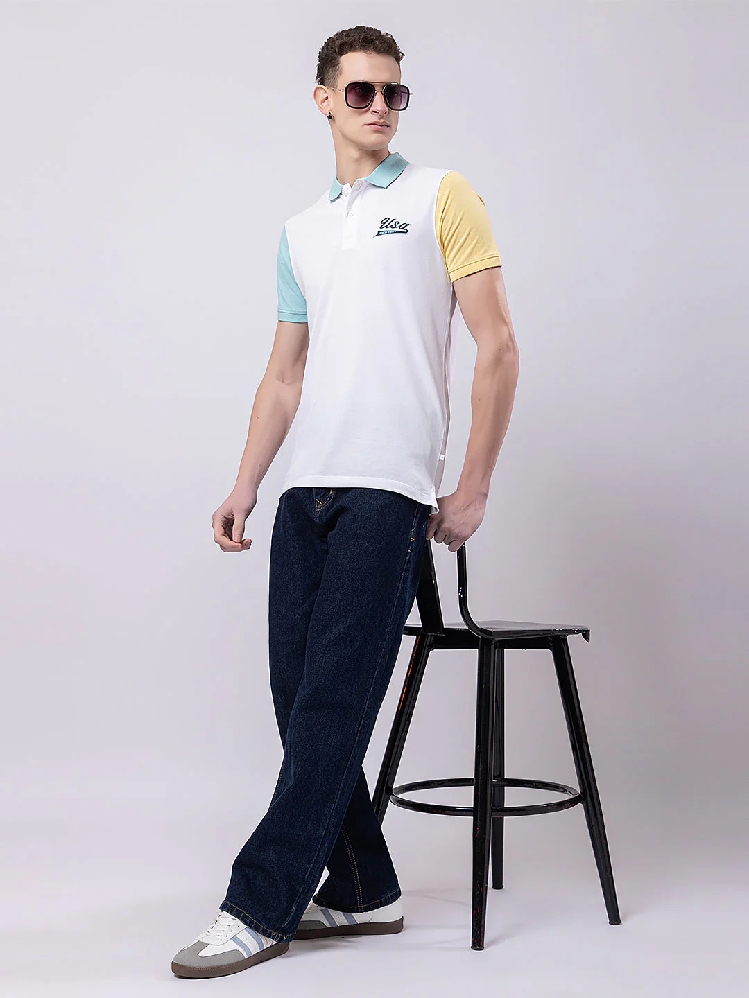 Men's Tricolor Polo T-shirt - Image 11