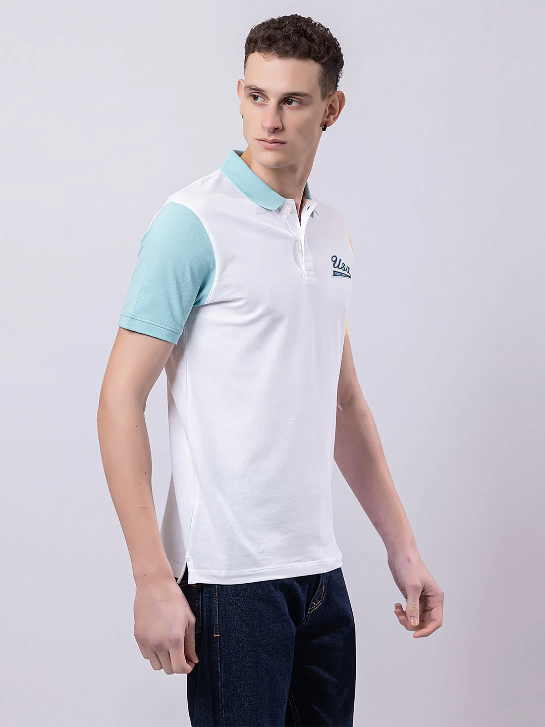 Men's Tricolor Polo T-shirt - Image 12