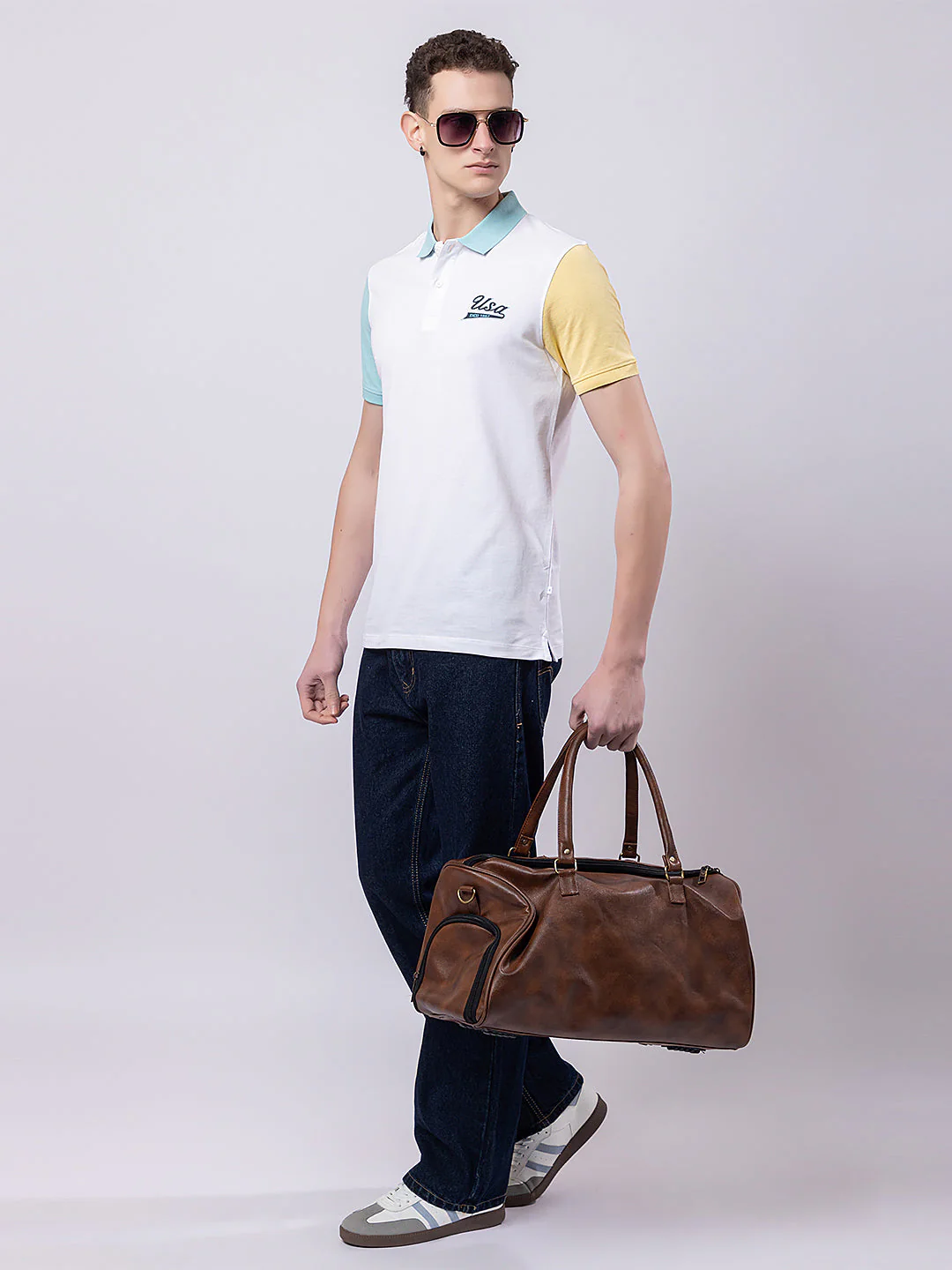 Men's Tricolor Polo T-shirt - Image 13