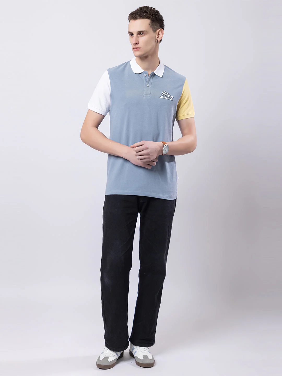 Men's Tricolor Polo T-shirt - Image 3