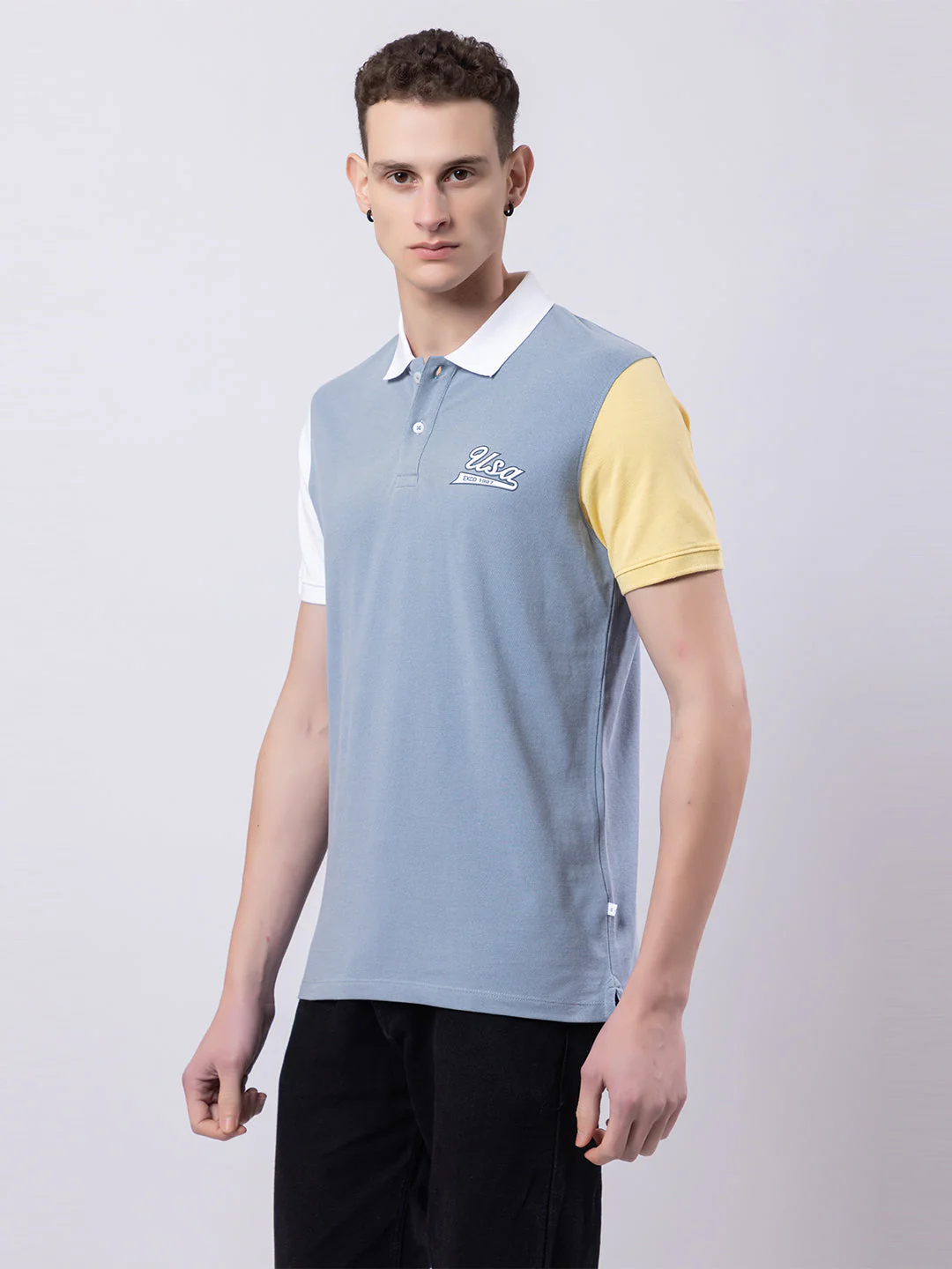 Men's Tricolor Polo T-shirt - Image 6