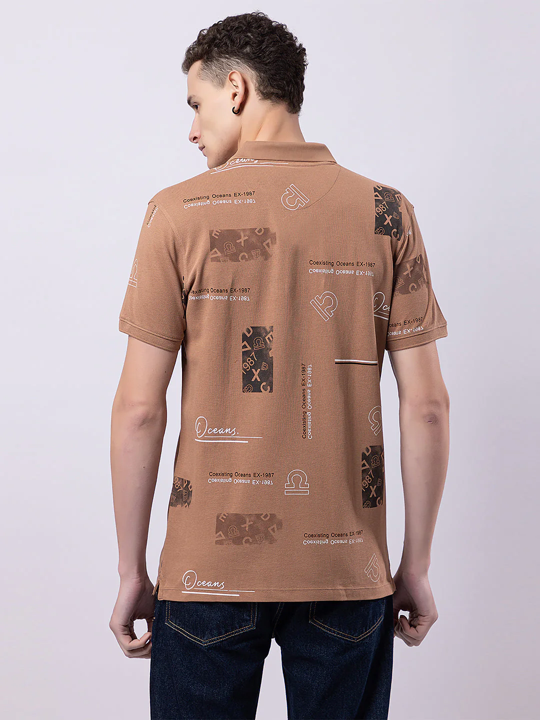 Men's Graphic Polo T-shirt - Image 2