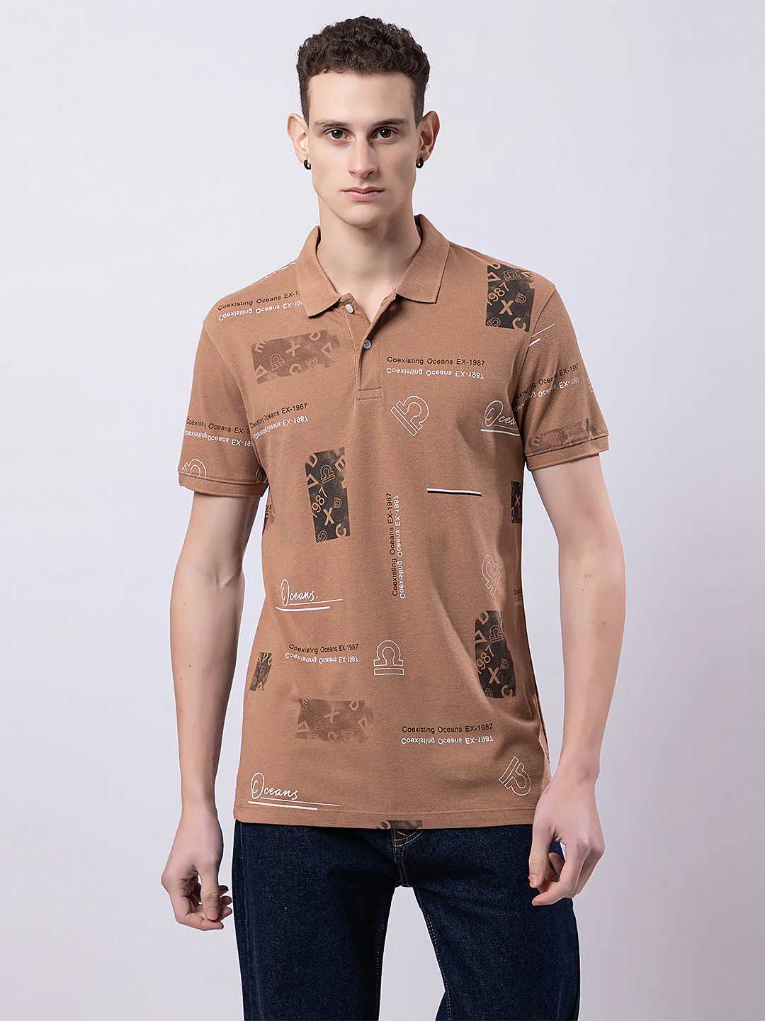 Men's Graphic Polo T-shirt - Image 3