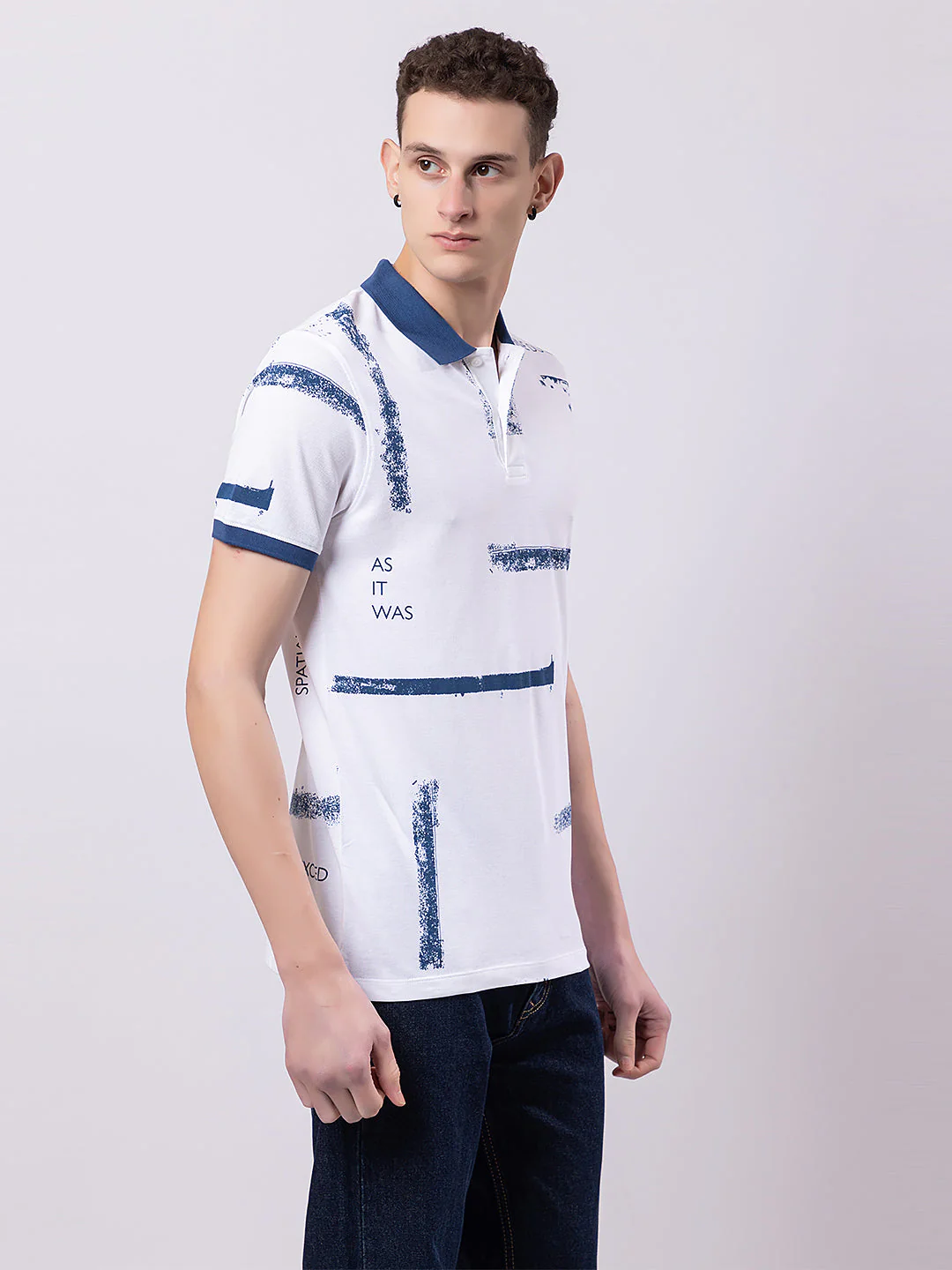 Men's Abstract-print Polo T-shirt - Image 11