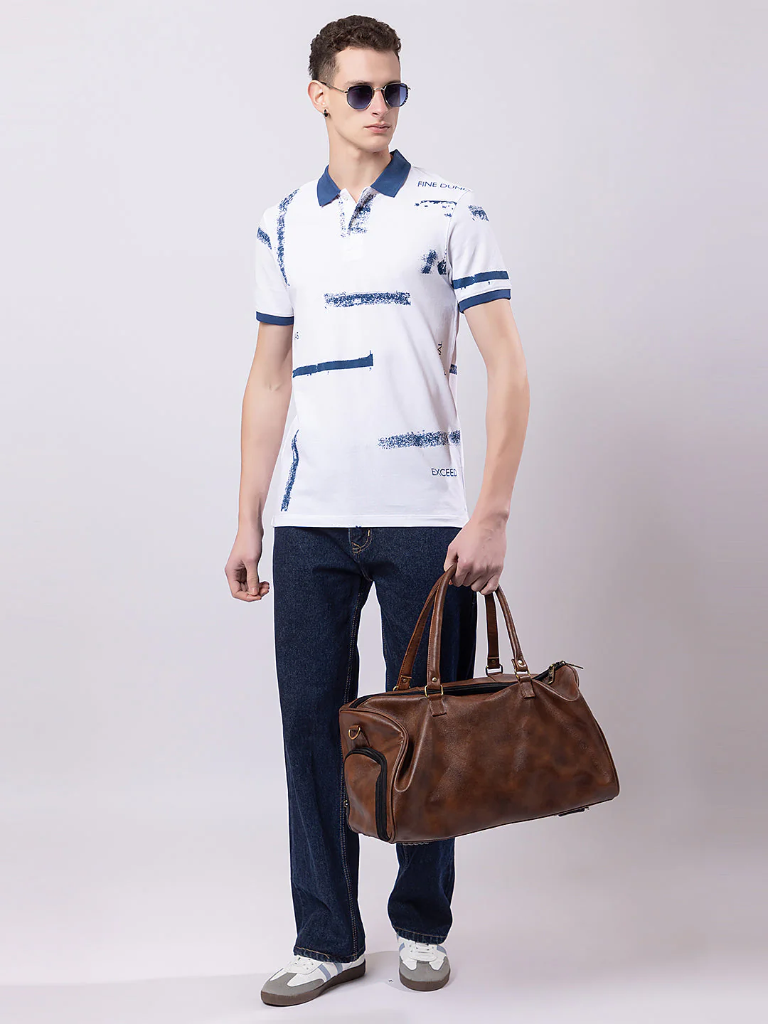 Men's Abstract-print Polo T-shirt - Image 12