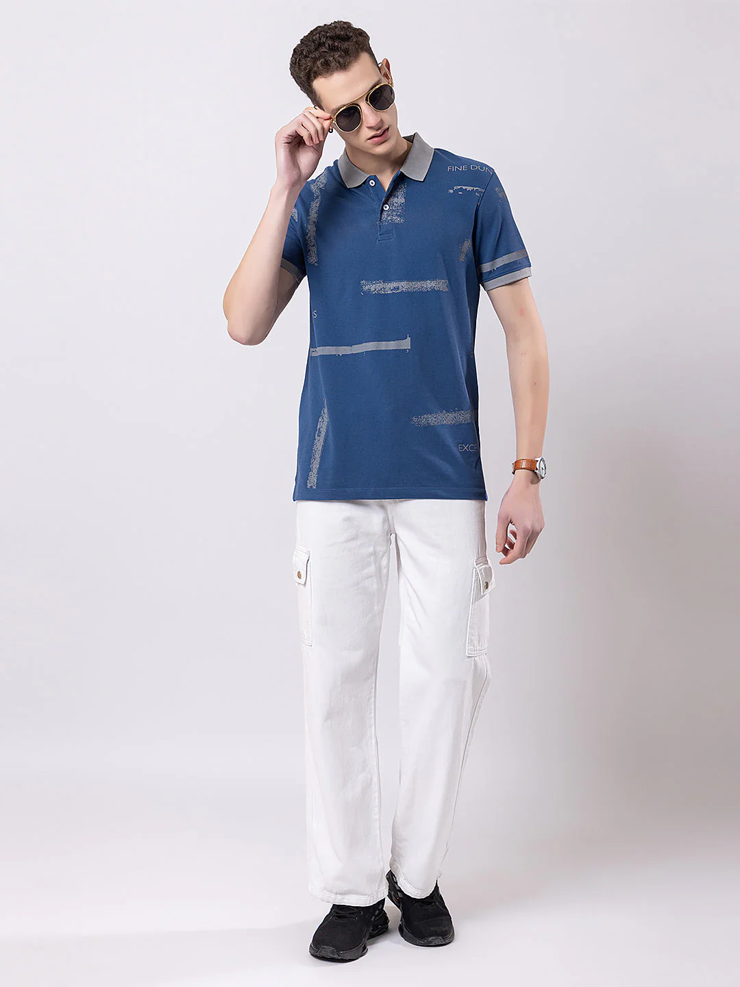 Men's Abstract-print Polo T-shirt - Image 6