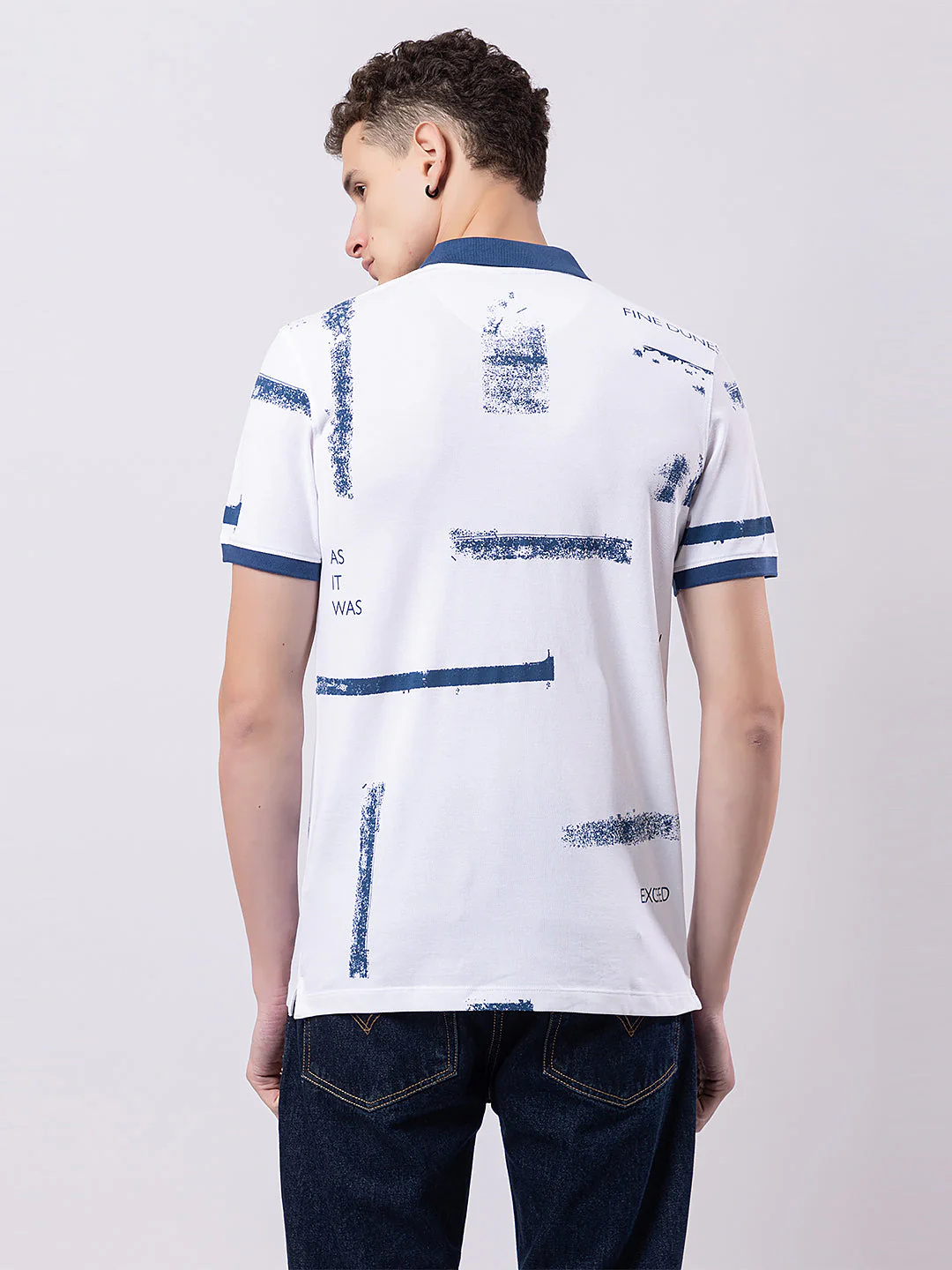 Men's Abstract-print Polo T-shirt - Image 8