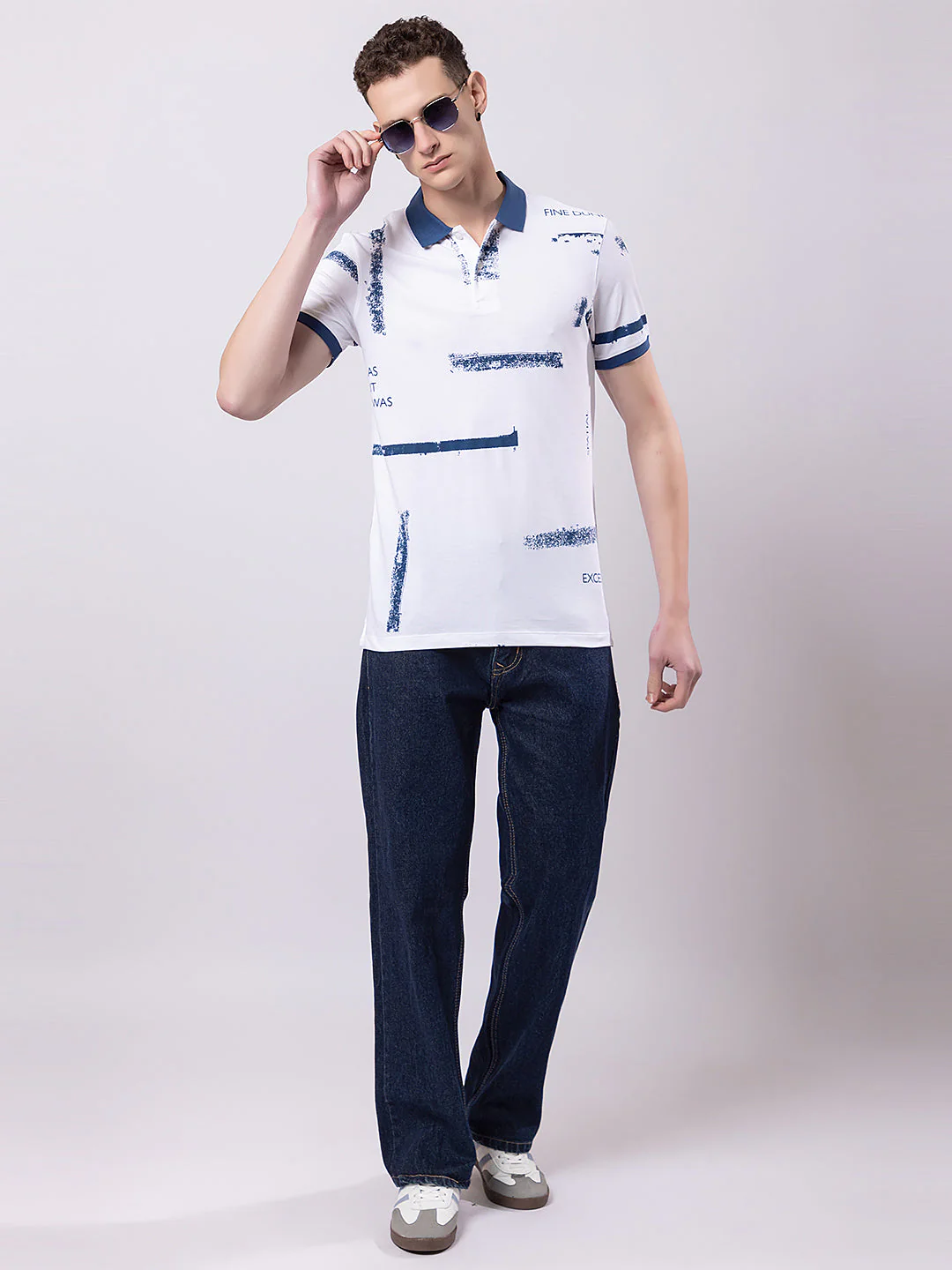 Men's Abstract-print Polo T-shirt - Image 9