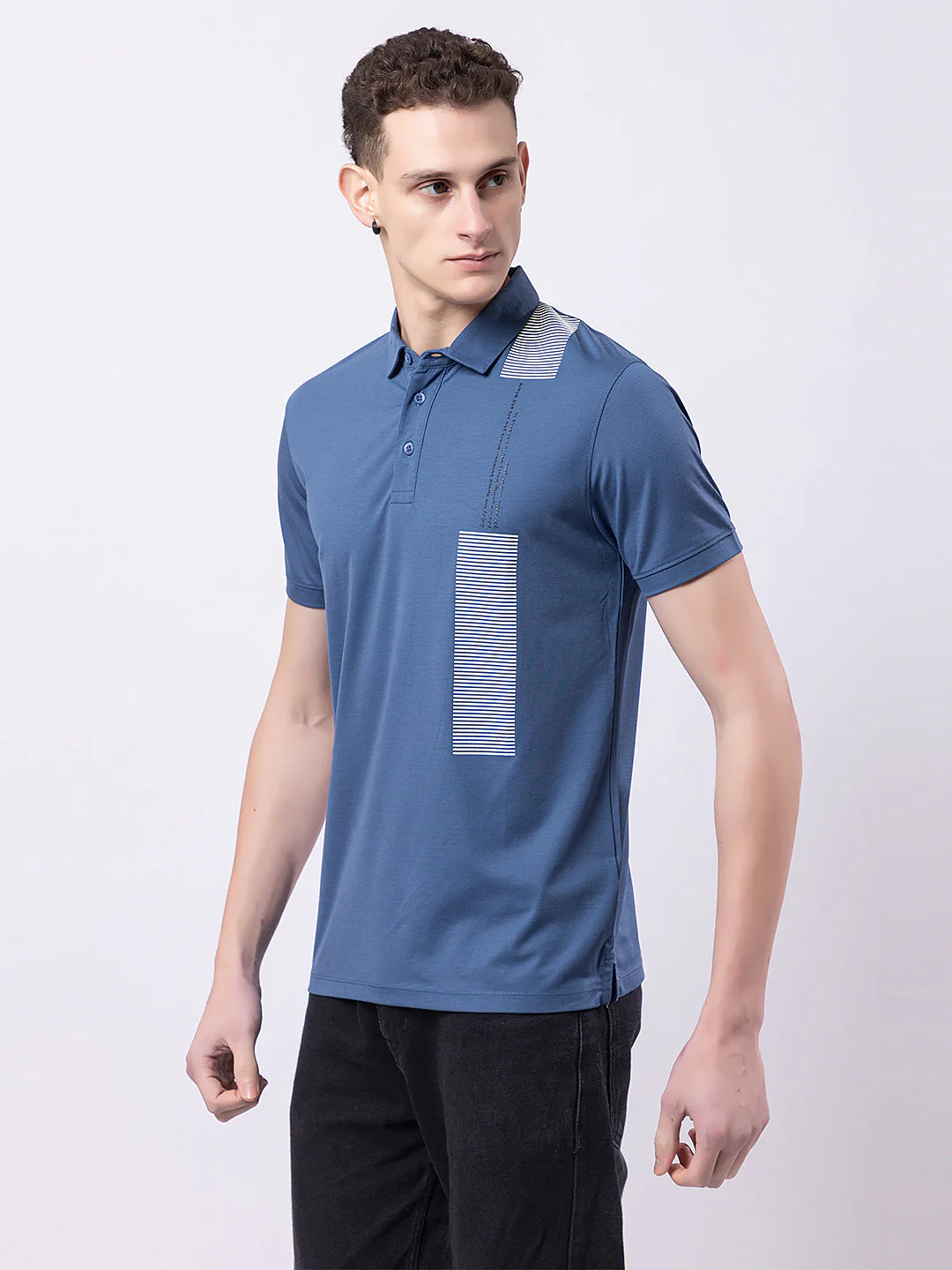 Men's Vertical Side-print Polo - Image 10
