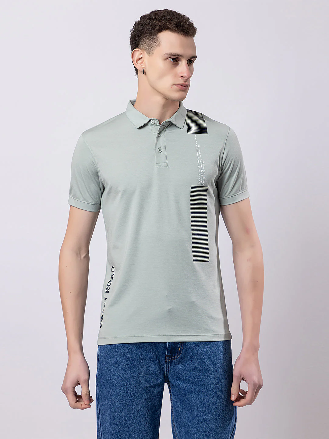 Men's Vertical Side-print Polo - Image 14