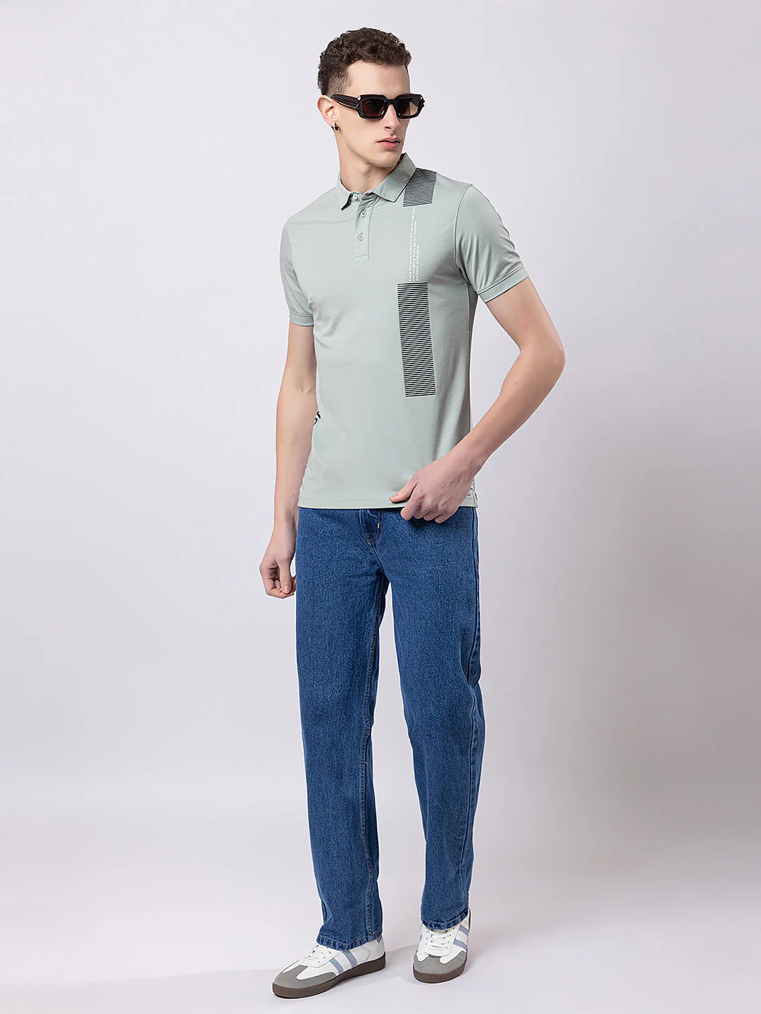 Men's Vertical Side-print Polo - Image 17