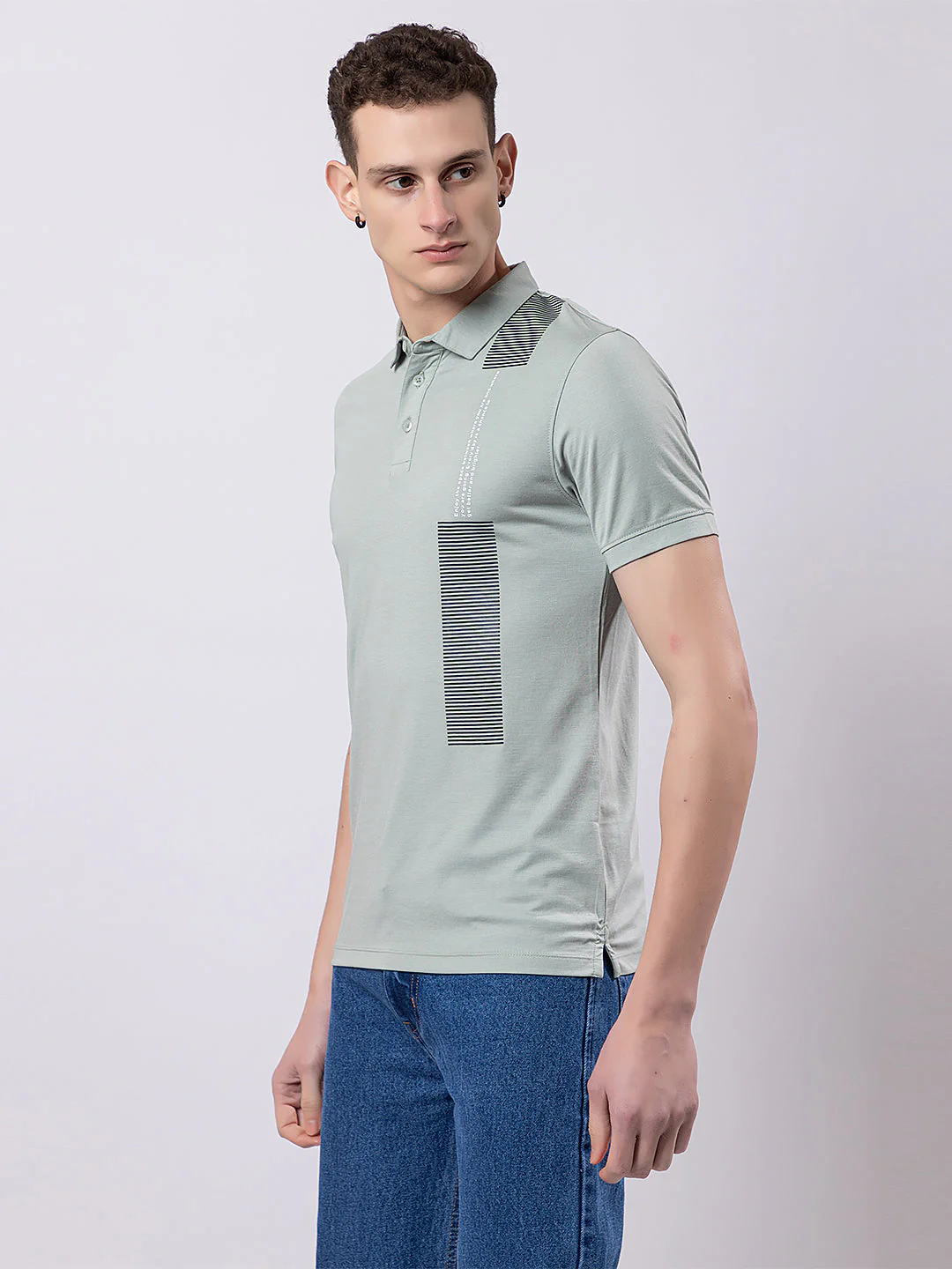 Men's Vertical Side-print Polo - Image 19