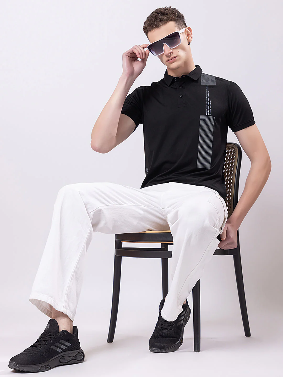 Men's Vertical Side-print Polo - Image 4