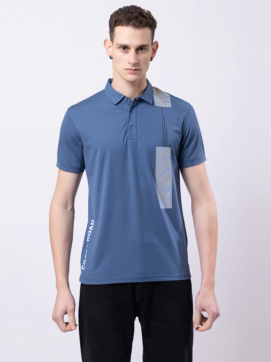 Men's Vertical Side-print Polo - Image 8