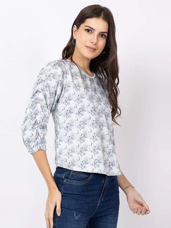 Women's Floral Long-sleeved Top - Image 4