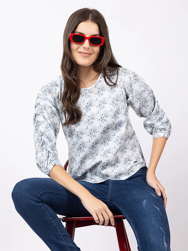 Women's Floral Long-sleeved Top - Image 7