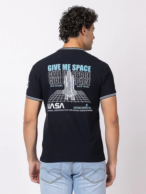 Men's 'NASA' Roundneck T-Shirt - Image 2