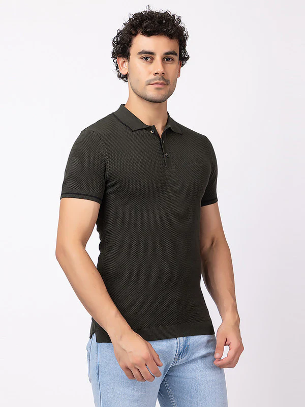 Popcorn Knit Classic Polo - Image 11