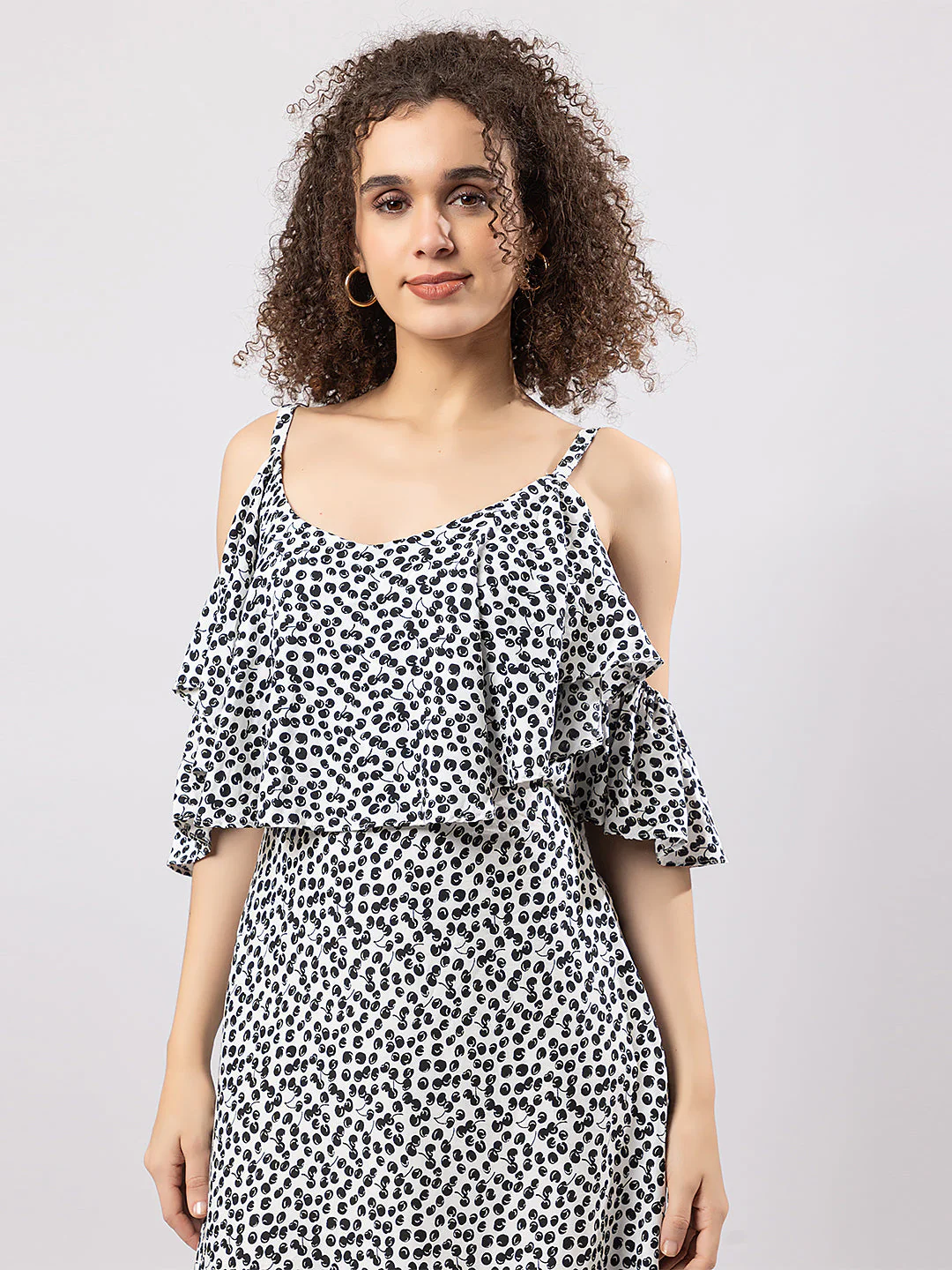 PRINTED RAYON SQUARE NECK 3/4 SLEEVES EXTRA LONG DRESS - Image 6