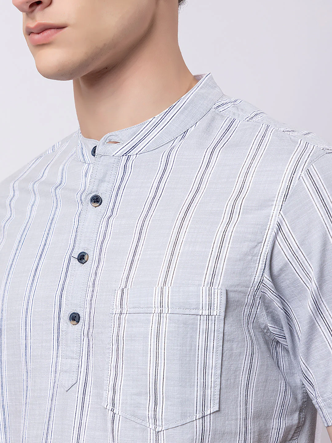 Straight Striped Knitted Kurta - Image 5