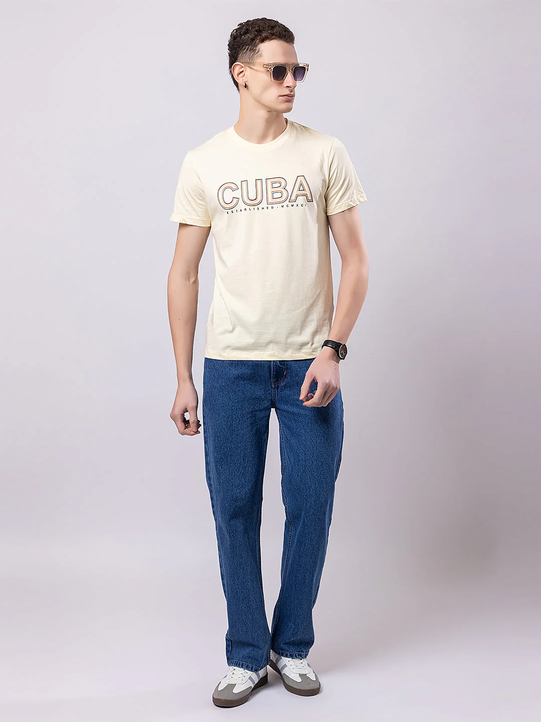 Men's 'CUBA' Round-neck T-shirt - Image 3