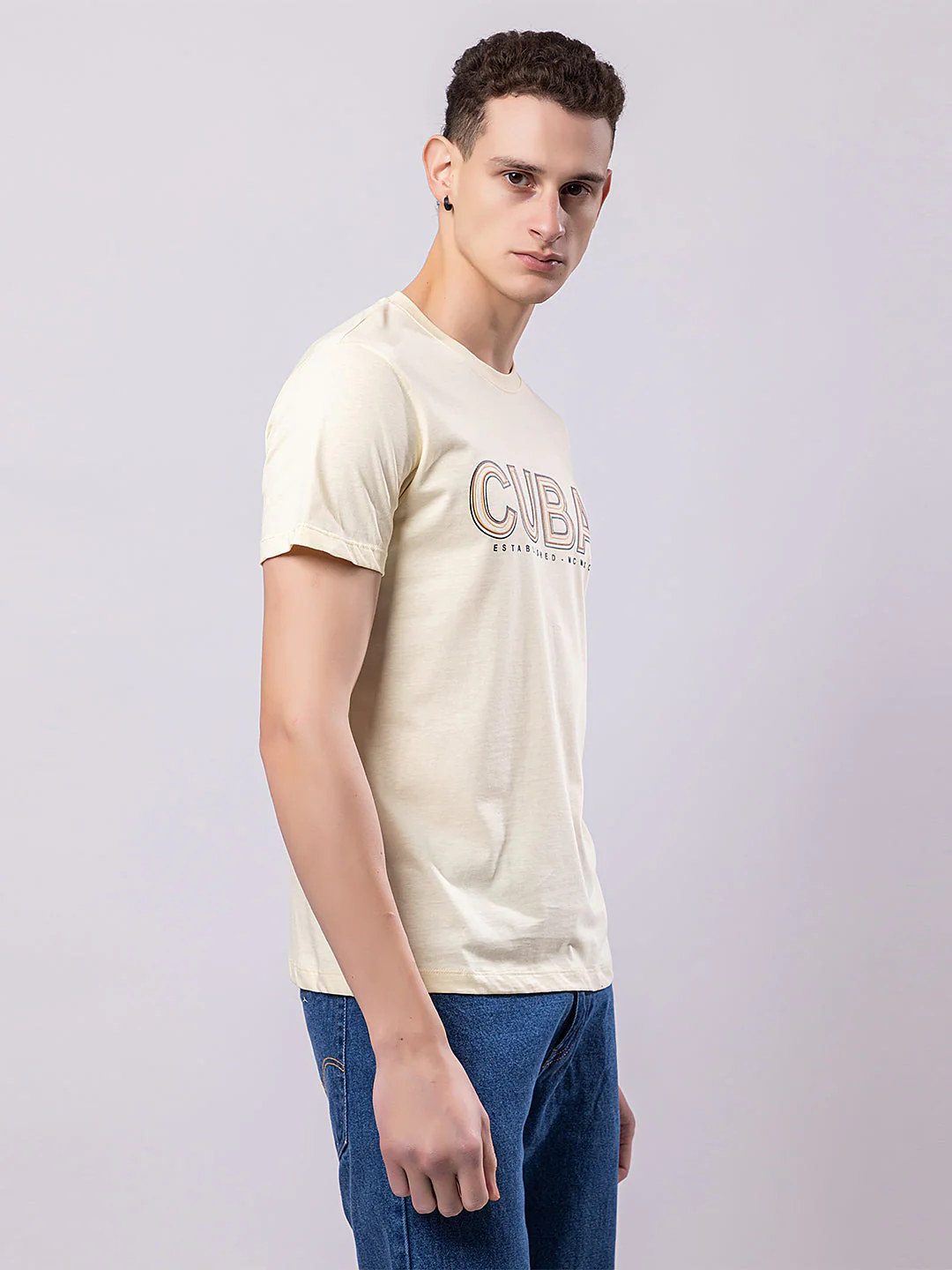 Men's 'CUBA' Round-neck T-shirt - Image 4