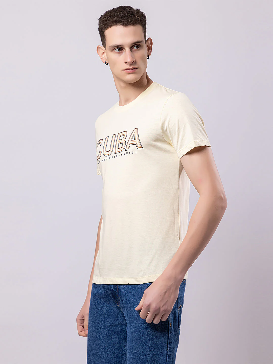 Men's 'CUBA' Round-neck T-shirt - Image 7