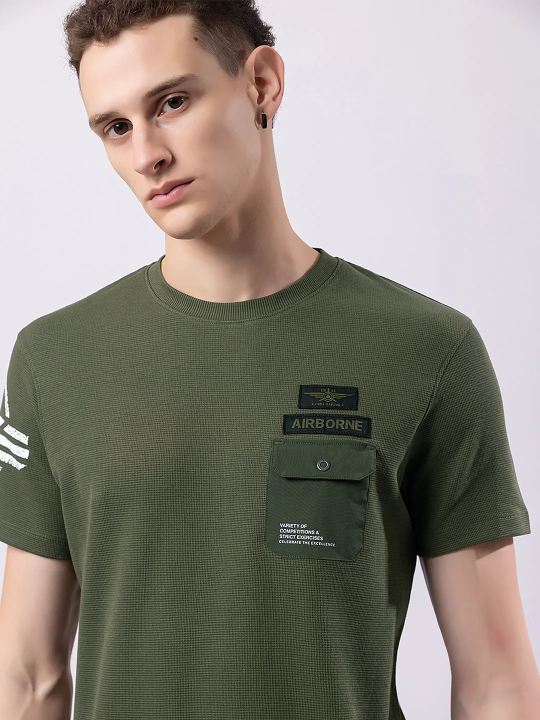 Men's Military Style T-shirt - Image 3